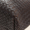 BOTTEGA VENETA INTRECCIATO Cabas MM Hand Bag Leather Brown Auth 185332SM-17