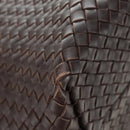 BOTTEGA VENETA INTRECCIATO Cabas MM Hand Bag Leather Brown Auth 185332SM-18