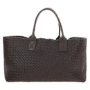 BOTTEGA VENETA INTRECCIATO Cabas MM Hand Bag Leather Brown Auth 185332SM-13