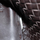 BOTTEGA VENETA INTRECCIATO Cabas MM Hand Bag Leather Brown Auth 185332SM-11
