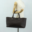 BOTTEGA VENETA INTRECCIATO Cabas MM Hand Bag Leather Brown Auth 185332SM-26
