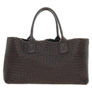 BOTTEGA VENETA INTRECCIATO Cabas MM Hand Bag Leather Brown Auth 185332SM-2