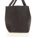 BOTTEGA VENETA INTRECCIATO Cabas MM Hand Bag Leather Brown Auth 185332SM-3
