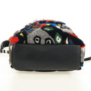 FENDI Bore Backpack Fur Multicolor Silver Auth 185333M-5