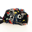 FENDI Bore Backpack Fur Multicolor Silver Auth 185333M-3