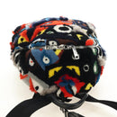 FENDI Bore Backpack Fur Multicolor Silver Auth 185333M-6