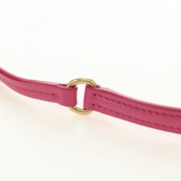 Miu Miu Matelasse Wonder Hand Bag Leather 2way Pink Gold Auth 185334SM