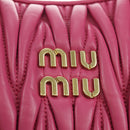 Miu Miu Matelasse Wonder Hand Bag Leather 2way Pink Gold Auth 185334SM-21