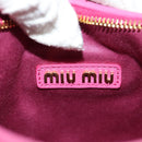 Miu Miu Matelasse Wonder Hand Bag Leather 2way Pink Gold Auth 185334SM-10