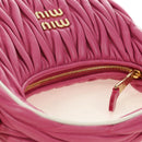 Miu Miu Matelasse Wonder Hand Bag Leather 2way Pink Gold Auth 185334SM-6