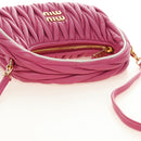 Miu Miu Matelasse Wonder Hand Bag Leather 2way Pink Gold Auth 185334SM-7