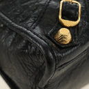 BALENCIAGA Mini City Hand Bag Leather 2way Black Gold 309544 Auth 185336SAM-16