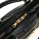 BALENCIAGA Mini City Hand Bag Leather 2way Black Gold 309544 Auth 185336SAM-20
