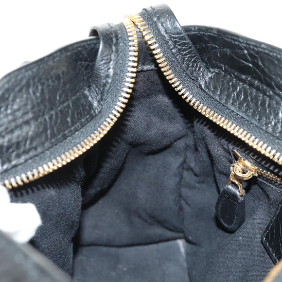 BALENCIAGA Mini City Hand Bag Leather 2way Black Gold 309544 Auth 185336SAM
