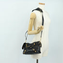 BALENCIAGA Mini City Hand Bag Leather 2way Black Gold 309544 Auth 185336SAM-27