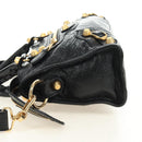 BALENCIAGA Mini City Hand Bag Leather 2way Black Gold 309544 Auth 185336SAM-3