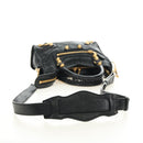 BALENCIAGA Mini City Hand Bag Leather 2way Black Gold 309544 Auth 185336SAM-8