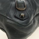 BALENCIAGA The First Hand Bag Leather 2way Navy 103208 Auth 185338M-14