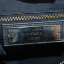 BALENCIAGA The First Hand Bag Leather 2way Navy 103208 Auth 185338M-20