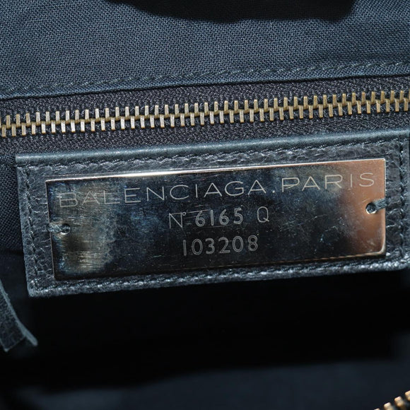 BALENCIAGA The First Hand Bag Leather 2way Navy 103208 Auth 185338M