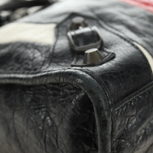 BALENCIAGA Classic City Hand Bag Leather 2way Black 431621 Auth 185339M