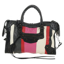 BALENCIAGA Classic City Hand Bag Leather 2way Black 431621 Auth 185339M-13