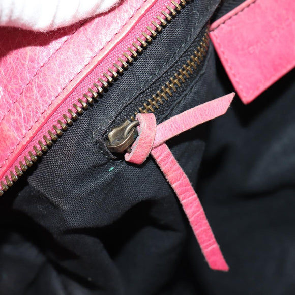 BALENCIAGA The First Hand Bag Leather 2way Pink 115748 Auth 185340M