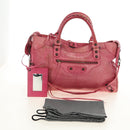 BALENCIAGA The First Hand Bag Leather 2way Pink 115748 Auth 185340M-12