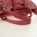 BALENCIAGA The First Hand Bag Leather 2way Pink 115748 Auth 185340M-6