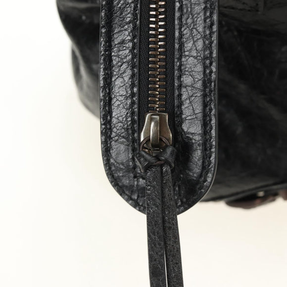 BALENCIAGA Lucity Eastwest Hand Bag Leather 2way Black 845704 Auth 185341SM