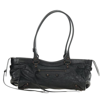BALENCIAGA Lucity Eastwest Hand Bag Leather 2way Black 845704 Auth 185341SM - 0