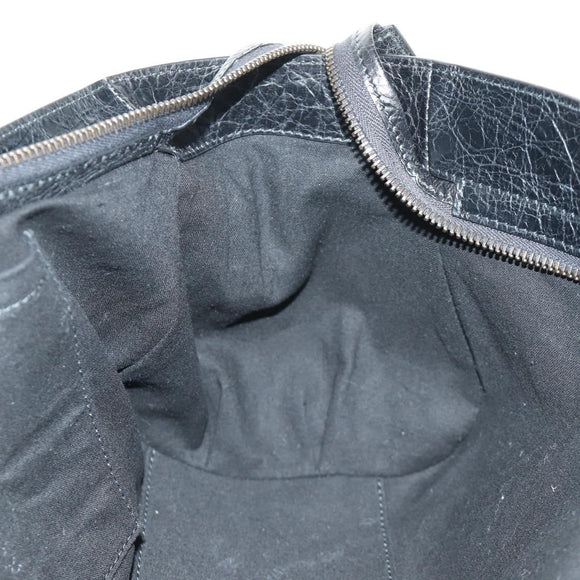 BALENCIAGA Lucity Eastwest Hand Bag Leather 2way Black 845704 Auth 185341SM