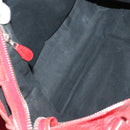 BALENCIAGA The Giant City Hand Bag Leather 2way Red Silver 173084 Auth 185342M-24