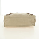 BALENCIAGA The Giant City Hand Bag Leather 2way Ivory Gold Auth 185343M-5
