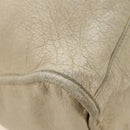 BALENCIAGA The Giant City Hand Bag Leather 2way Ivory Gold Auth 185343M-22