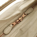 BALENCIAGA The Giant City Hand Bag Leather 2way Ivory Gold Auth 185343M-24