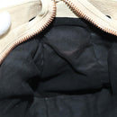 BALENCIAGA The Giant City Hand Bag Leather 2way Ivory Gold Auth 185343M-27