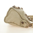 BALENCIAGA The Giant City Hand Bag Leather 2way Ivory Gold Auth 185343M-4