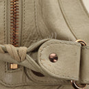 BALENCIAGA The Giant City Hand Bag Leather 2way Ivory Gold Auth 185343M-9
