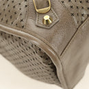 BALENCIAGA The City Hand Bag Leather 2way Beige Gold 115748 Auth 185344M-17