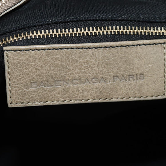 BALENCIAGA The City Hand Bag Leather 2way Beige Gold 115748 Auth 185344M