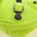 BALENCIAGA Chain Le Cagole XS Bag Leather 2way Green 695814 Auth 185356SAM-14