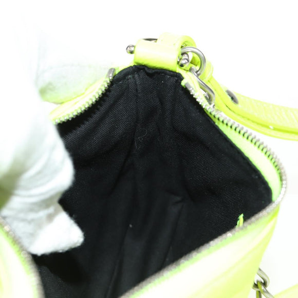 BALENCIAGA Chain Le Cagole XS Bag Leather 2way Green 695814 Auth 185356SAM