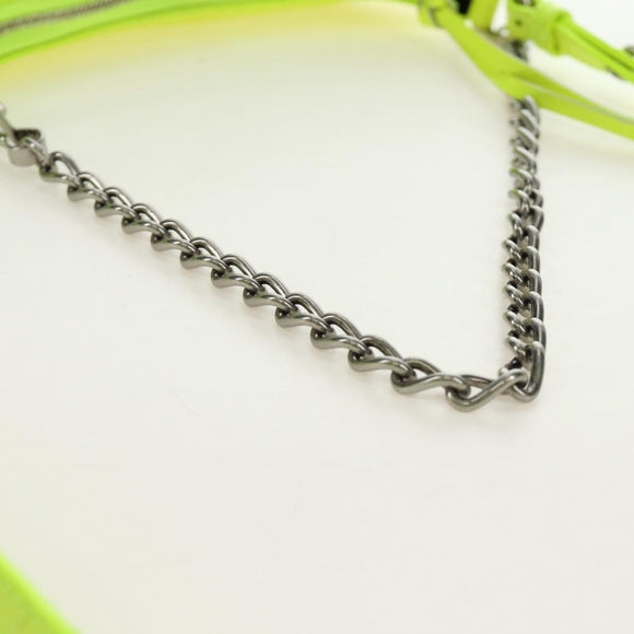 BALENCIAGA Chain Le Cagole XS Bag Leather 2way Green 695814 Auth 185356SAM