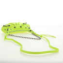 BALENCIAGA Chain Le Cagole XS Bag Leather 2way Green 695814 Auth 185356SAM-9