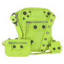 BALENCIAGA Le Cagole Shoulder Bag Leather Green 719065 Auth 185357SAM-1