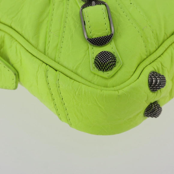 BALENCIAGA Le Cagole Shoulder Bag Leather Green 719065 Auth 185357SAM