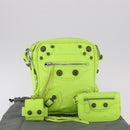 BALENCIAGA Le Cagole Shoulder Bag Leather Green 719065 Auth 185357SAM-12