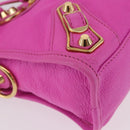 BALENCIAGA Classic Metallic Edge Mini City 2way Pink 390160 Auth 185358SAM-16