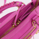 BALENCIAGA Classic Metallic Edge Mini City 2way Pink 390160 Auth 185358SAM-21